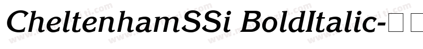 CheltenhamSSi BoldItalic字体转换